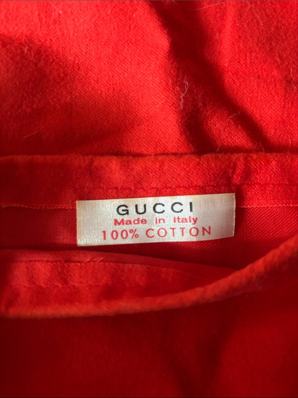Gucci Red Logo Drawstring Dust Bag - Picture 3 of 3